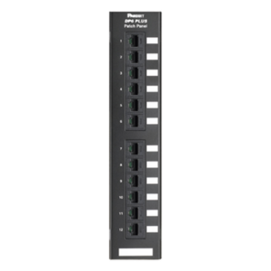 PANDUIT DP12688TGY – Panel de Parcheo de Impacto 110 / Categoría 6 / 12 Puertos / Montaje en Pared / 1-250 MHz / PoE++ 100W