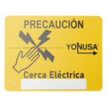 YONUSA SYSLETV2 – Letrero de Precaución / Estireno Serigrafiado 2 Tintas / Protección UV / 4 Perforaciones / 21.8 x 17 cm