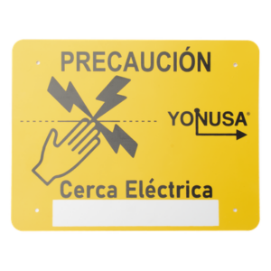 YONUSA SYSLETV2 – Letrero de Precaución / Estireno Serigrafiado 2 Tintas / Protección UV / 4 Perforaciones / 21.8 x 17 cm