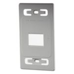 SIEMON MX-FP-S-02-02 – Placa de Pared Modular / 2 Salidas Single Gang / Termoplástico Blanco / MAX-Z-MAX-TERA