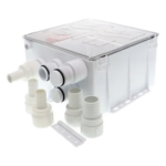 RULE 98B-24 – Sistema de Desagüe para Duchas / Bomba 800 GPH / 24 VDC / Interruptor de Flotación / Válvula Antirretorno / Cubierta Sellada
