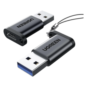 UGREEN 35000 – Adaptador USB 3.1 Tipo C a USB-A 3.0 |Carga y Sincronización de Datos | Admite Corriente de 3A | Transferencia de hasta 5 Gbps | Amplia Compatibilidad | Chip VL160 | Caja de Aluminio | Color Negro.