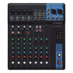 YAMAHA MG10 – Mesa de Mezclas Analógica / 10 Canales / 4 Entradas de Micrófono / 3 Entradas de Línea Estéreo / Phantom Power / Bus Estéreo con 1 Envío Auxiliar
