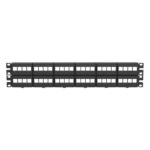 PANDUIT NKFP48Y – Panel de Parcheo Modular / 48 Puertos / 2UR / 19' Ancho / Acero Inoxidable y ABS / ROHS