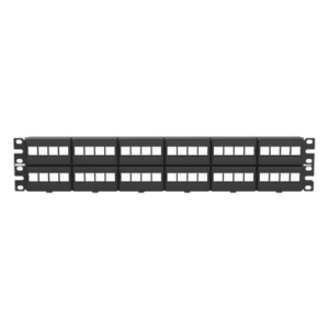 PANDUIT NKFP48Y – Panel de Parcheo Modular / 48 Puertos / 2UR / 19' Ancho / Acero Inoxidable y ABS / ROHS