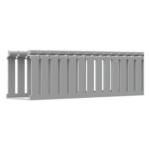 PANDUIT FC4X3LG2 – Canaleta Ranurada con Tapa / Tipo F / 108 mm Ancho / 79.2 mm Alto / 6.6 ft (2 m) Largo / Gris Claro