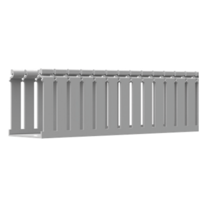 PANDUIT FC4X3LG2 – Canaleta Ranurada con Tapa / Tipo F / 108 mm Ancho / 79.2 mm Alto / 6.6 ft (2 m) Largo / Gris Claro