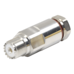 RF INDUSTRIES,LTD RFU-520-H1 – Conector UHF Hembra SO-239 / Rosca / Frecuencia 0-300 MHz / Cables LP-450A, LDF4-50A / Bronce Blanco / Teflón PTFE