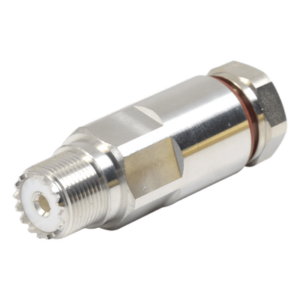 RF INDUSTRIES,LTD RFU-520-H1 – Conector UHF Hembra SO-239 / Rosca / Frecuencia 0-300 MHz / Cables LP-450A, LDF4-50A / Bronce Blanco / Teflón PTFE