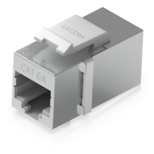 UBIQUITI UACC-KEYSTONE-COUPLER-C6A – Acoplador Keystone / Cat6A Pasante / 10 Gbps / PoE / Snap-In / Paquete 12 Piezas