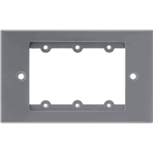 KRAMER FRAME-1G/US(G) – Frame para Wall Plate Inserción | 1 Gang | Metal | Version USA | Incluye Inserciones y Tornillos | Gris