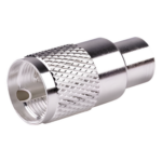 RF INDUSTRIES,LTD RFU-500 – Conector Coaxial UHF Macho / PL-259 / Ensamble Roscado-Soldable / Para Cables RG-8/U, RG-213, RG-214, LMR-400, Belden 9913 / Cuerpo Bronce Plateado / Concha Níquelada