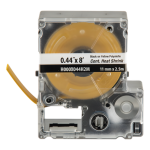PANDUIT H000X044H2M – Casete de Etiquetas Termorretráctil / 11.2 mm Ancho / 2.4 m (7.87 Pies) Largo / Poliolefina Amarilla / 16-10 AWG