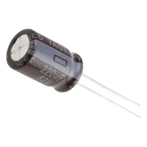 SYSCOM 0220M0063V – Capacitor Electrolítico Radial / 220 µF / 63 Vcc / 105 °C / 10 x 15 mm
