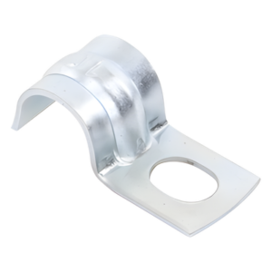 INDEX ABP-I010 – Abrazadera Tipo Uña / Acero Cincado 5 micras / Espesor 0.9-1.2 mm / Cable 3/8" (9.5 mm) / Tubos Ligeros y Cables