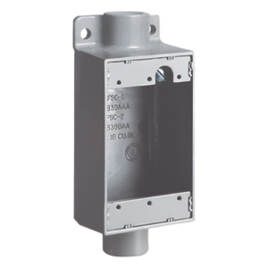 HUBBELL HUB-FSC2 – Caja Rectangular Tipo FSC / Aluminio Libre de Cobre / 3/4" / Aprobada Lugares Húmedos