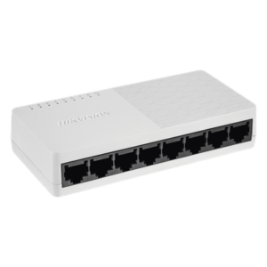 HIKVISION DS-3E0508D-O – Switch Gigabit de Escritorio / 8 Puertos 10/100/1000 Mbps / Diseño Compacto / Operación Silenciosa / Fuente de Alimentación Incluida
