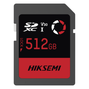 HIKSEMI by HIKVISION HS-SD-E30/512G – Memoria SDXC / 512 GB / Lectura 180 MB/s / Escritura 150 MB/s / V30 U3 Clase 10 / Rango -25°C a 80°C