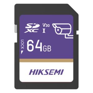 HIKSEMI by HIKVISION HS-SD-P10/64G/GUARDPRO – Tarjeta SD / 64 GB / Lectura 100 MB/s / Escritura 90 MB/s / Clase 10 U3 V30 / 3D TLC NAND / -25°C a 85°C (-13°F a 185°F) / Videovigilancia 24/7
