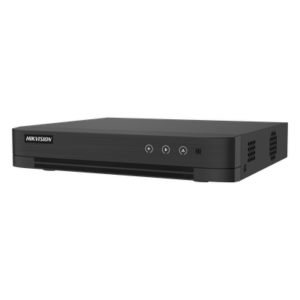 HIKVISION IDS-7204HQHI-M1/T – DVR Pentahíbrido / 4 Canales TURBOHD + 2 Canales IP / 3K Lite 2560x1440 / Audio Bidireccional / AcuSense / H.265+ / 1 Bahía HDD hasta 10 TB