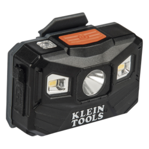 KLEIN TOOLS 56048 – Lámpara Frontal LED Recargable / 400 Lúmenes / 3 Modos de Iluminación / Autonomía 22 h / Sensor de Luz Automático / Ángulo 64° Ajustable