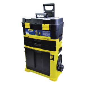 SURTEK SYS-125105 – Carro Organizador Móvil / 3 Niveles / Cajonera Intermedia / Organizador Inferior Abatible / Ruedas 3' / Polipropileno de Alto Impacto