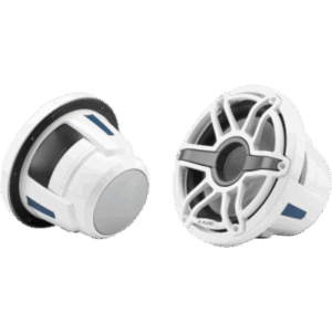 JL AUDIO 10-03084-00 – Subwoofer Náutico 10" / 250 W RMS / 4 Ω / Polipropileno con Mica / Rejilla Deportiva Blanca / Deflector Infinito o Caja Cerrada / Marino
