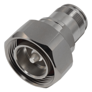 RF INDUSTRIES,LTD RFD-1687-4 – Adaptador en Línea / DIN 7-16 Macho a 4.3-10 Hembra / Bronce Blanco / Teflón / 6 GHz / PIM -155 dBc