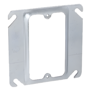 RACO HUB-771 – Sobretapa Cuadrada / Acero Galvanizado / 4 in x 4 in / Capacidad 1.5 cu. in. / UL Listed / Montaje Tipo Anillo