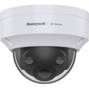 HONEYWELL HC35W48R3 – Cámara Mini Domo IP / 8 MP / Lente Fijo 2.8 mm / WDR 120 dB / IR 40 m / IP66 IP67 IK10 / PoE / NDAA