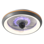 JWJ JLV-012 – Ventilador de Techo con Luminario LED / 88 W / 4500 Lm / 3 Temperaturas de Color / 6 Velocidades / Diámetro 500 mm (19.7 in) / Control Remoto