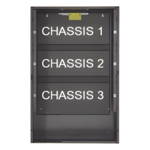 NOTIFIER EQBB-C4 – Backbox Metálico de Tres Niveles / Acero Calibre 16 / 61 x 94.6 x 13.1 cm / Amplificadores y Fuentes de Poder / Sin Fila de Baterías