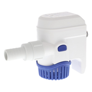 RULE RM500B-24 – Bomba Sumergible de Achique Automatizada / 500 GPH (31 L/min) / 24 V DC / Altura Descarga 2 m (6.6 ft) / Sensor Integral con Modo Respaldo / Conexión Manguera 19 mm (3/4')