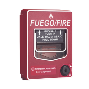 FIRE-LITE BG12-LX-SP – Estación Manual de Incendio / Direccionable / Doble Acción / Texto en Español / Montaje Superficial o Empotrado