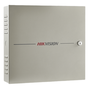 HIKVISION DS-K2604T – Controlador de Acceso / 4 Puertas / 8 Lectores Huella y Tarjeta / 100,000 Tarjetas / 300,000 Eventos / TCP-IP / Integración Video / Gabinete con Fuente 12V DC 8A