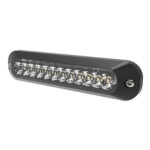 ECCO ED3755RB – Luz Auxiliar LED / 12 LEDs Rojo/Azul / 70 Patrones de Destello / SAE J595 Clase I / 12-24 VCC / 6.2" (157 mm) x 0.8" (20 mm) x 1.4" (35 mm)