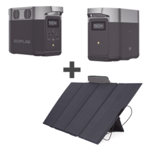 ECOFLOW DLT2KIT-BP – Kit Estación de Energía Portátil / 2024Wh Total / 1800W CA / 400W Solar Flexible / 3000 Ciclos LFP