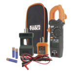 KLEIN TOOLS CL-120-KIT – Amperímetro de Gancho / 400A CA / CAT III 600V / Probador de Fase / Divisor de Línea / Retroiluminado / 2 m (6.6 ft) de Protección ante Caídas