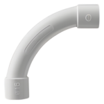 GEWISS DX-40-132 – Curva para Tubería Rígida / 32 mm / PVC Auto-extinguible / Libre de Halógenos / Radio Estrecho / Datos y Telecomunicaciones