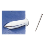 THORSMAN TC-P0 – Kit de Fijación / 20 Taquetes y 20 Clavos / Perforación 20 mm (3/4") / Yeso, Concreto y Ladrillo / Polietileno de Alto Impacto