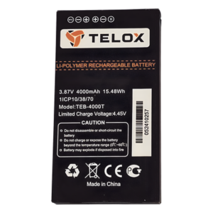 TELOX TEB4000T – Batería Li-Ion / 4000 mAh / 3.8 VCC / 13.68 Wh / Carga 4.35 VCC
