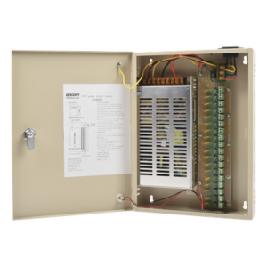 EPCOM POWERLINE PL-12-DC-20A – Fuente de alimentación para 12 Vcc, 20 A, 18 salidas; Voltaje de entrada : 100-240 Vca, con capacidad de respaldo, requiere batería