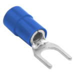 EPCOM POWERLINE RB1157 – Terminal Horquilla Aislada / 18-14 AWG / Cobre Electrolítico / Paquete 25 Piezas / Azul