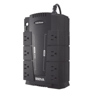 CYBERPOWER CP550SLG – UPS de 550 VA/330 W, Topología Standby, Entrada 120 Vca NEMA 5-15P, Tipo Gabinete Compacto, Con 8 Tomas NEMA 5-15R