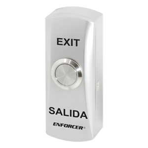 ENFORCER SECOLARM PB5318SQ – Botón de Metal / Resistente al Vandalismo / Montaje Superficial con Caja Posterior / Push Boton / Relevador NO / COM / NC