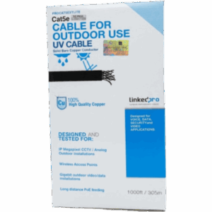 LINKEDPRO BY EPCOM PRO-CAT5-EXT-LITE – Cable UTP Exterior / Categoría 5e / 24 AWG Cobre Desnudo / 4 Pares / Anti-UV / PoE+ 30W / 304.8 m (1000 ft)