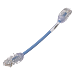PANDUIT UTP28SP6INBU – Cable de Parcheo UTP Cat6 / 28AWG Diámetro Reducido / 15.2 cm (0.5 pies) / Azul / LSZH/CM / PoE++