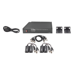 EPCOM TITANIUM KIT-TT-4-PV-TURBO – Kit de 4 canales de para transmisión de ALIMENTACION ( de 36 Vcc a 12Vcc ) y VIDEO (HD-TVI) a distancias de hasta 250 mts.