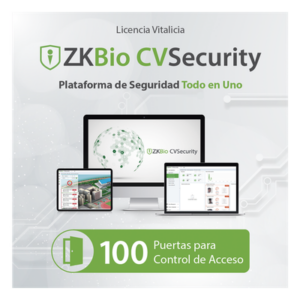 ZKTECO ZKCVACP100 – Licencia de Software / Gestión de 100 Puertas / Control de Acceso / Compatible con InBio Pro y Biométricos ZKTeco