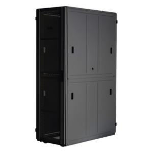 PANDUIT XGL84212B – Gabinete para Centros de Datos / 42 UR / 800 mm Ancho / 1070 mm (3.5 ft) Profundidad / Acero Soldado / Ventilación 80% Perforada / Carga Estática 1588 kg (3500 lb)
